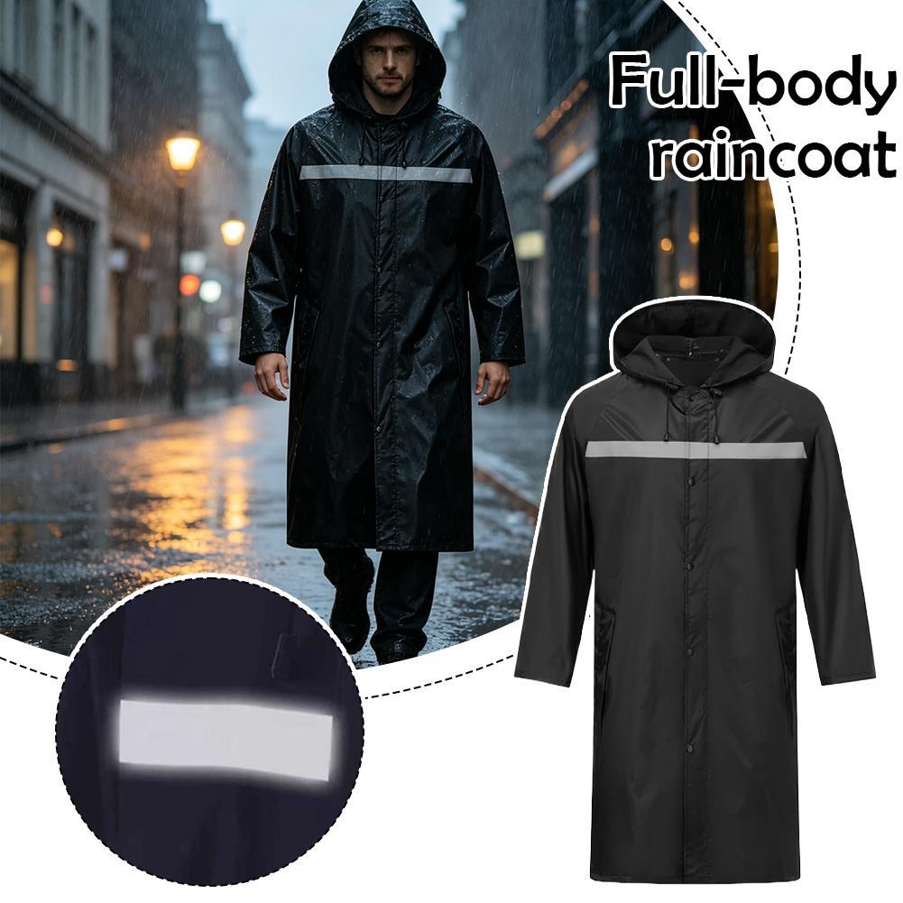 Cycling Commute In Rain - Imperméable unisexe intégral avec bandes réfléchissantes,