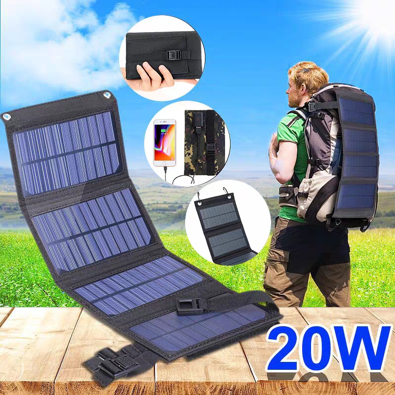 Usb Charger Dynamo - Panneau Solaire Pliable 20W 50W 60W
