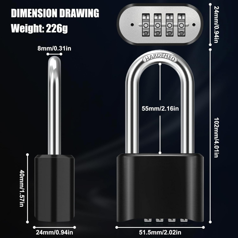 Cadenas combiné résistant aux  - U Lock Heavy Duty avis et prix
