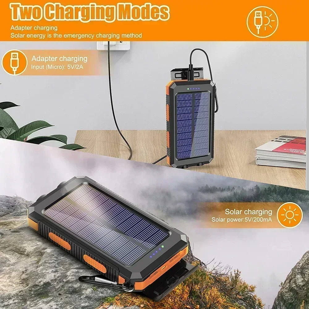 Lenovo 50000mAh Solar Power Ba - Usb Charger Dynamo avis et prix