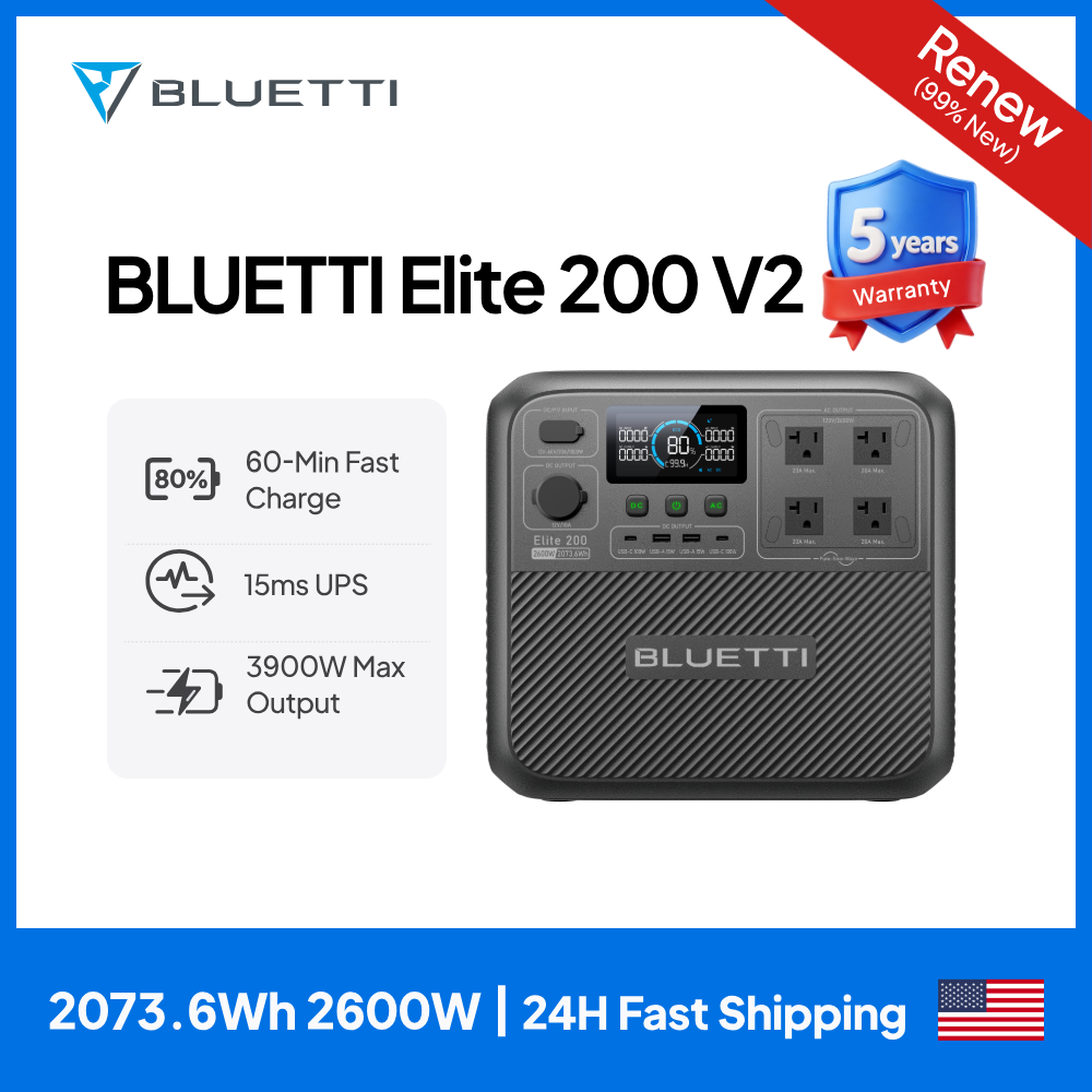 【Renew】BLUETTI Elite 200 V2 St - Usb Charger Dynamo avis et prix