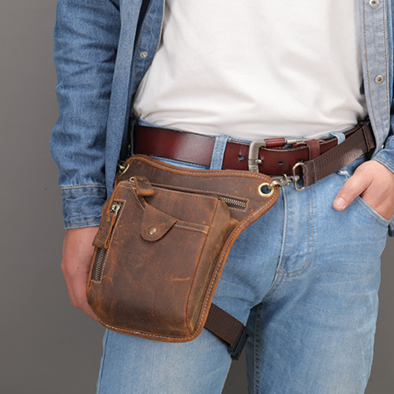Sac de taille Vintage en cuir  - Cycling Commuter Bag avis et prix